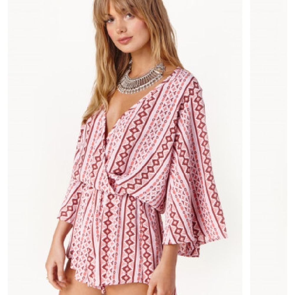Blue life printed wild and free romper